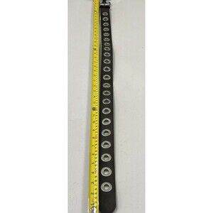 Faded Glory Women's Brown Bonded Leather Belt With Grommets Size Medium - Large